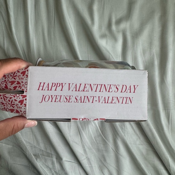 Valentine’s Day glass cups with bamboo lid and glass straw - Picture 3 of 3